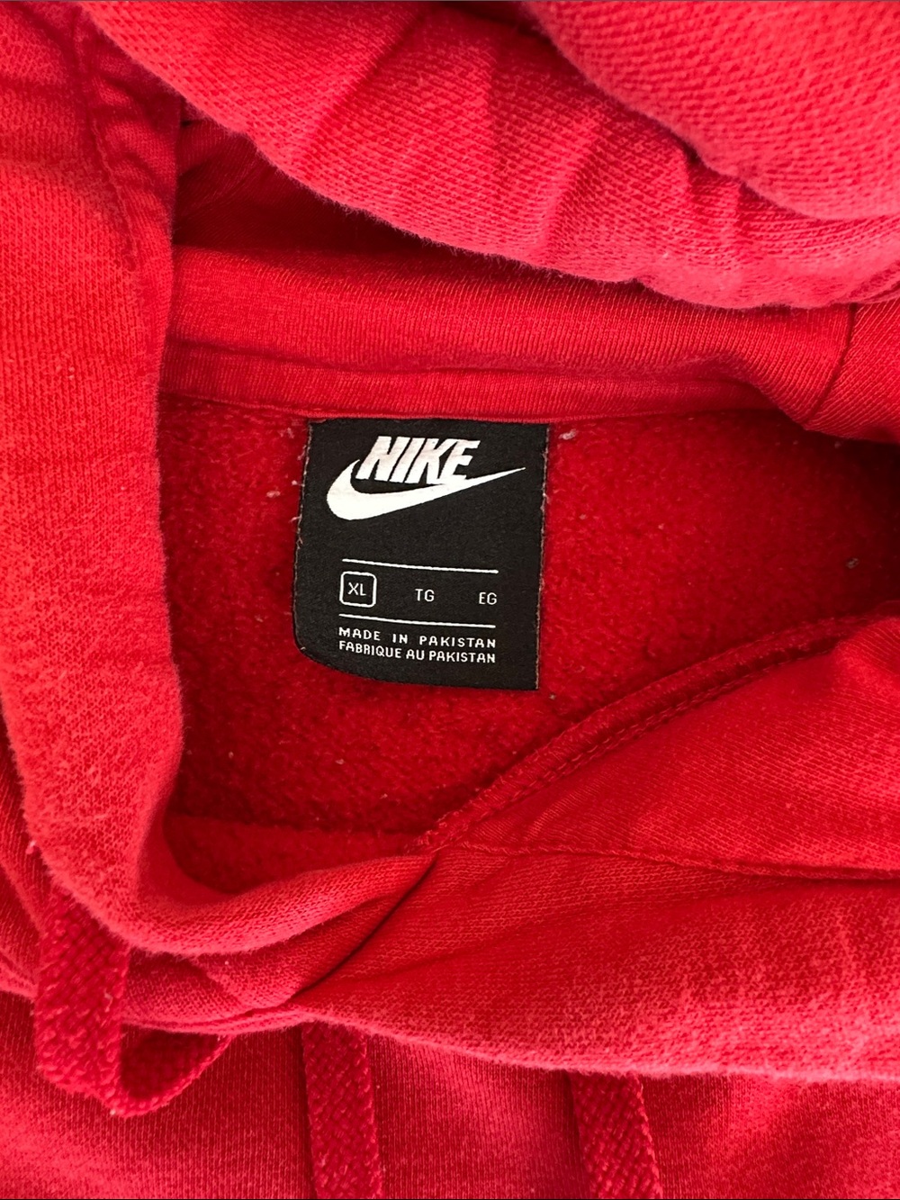 Nike Red Pullover Hoodie with White Swoosh - Picture 3 of 5
